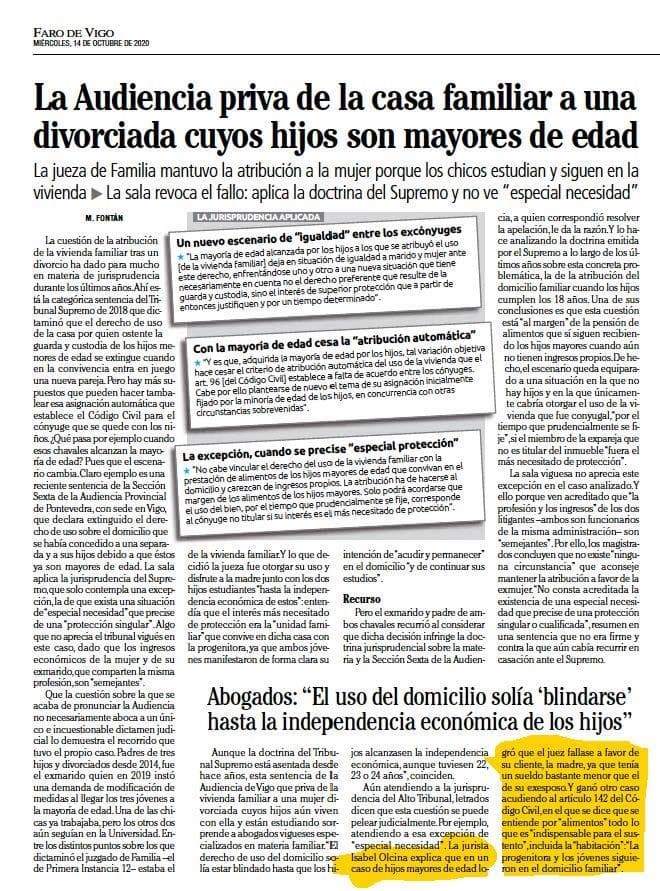 La Audiencia priva de la casa familiar a una divorciada cuyos hijos con mayores de edad - Imagen 1